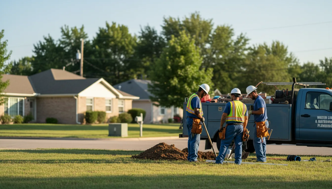 Residential water line and bathroom plumbing service in Glenwood, UT
